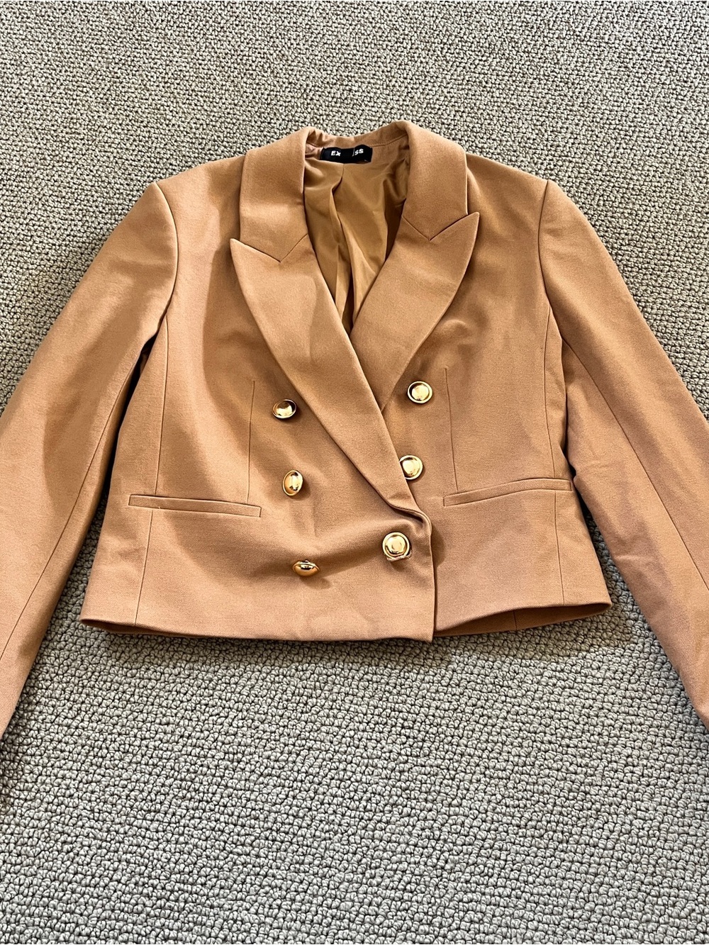 Express Women’s Tailored Double-Breasted Cropped Blazer-size small